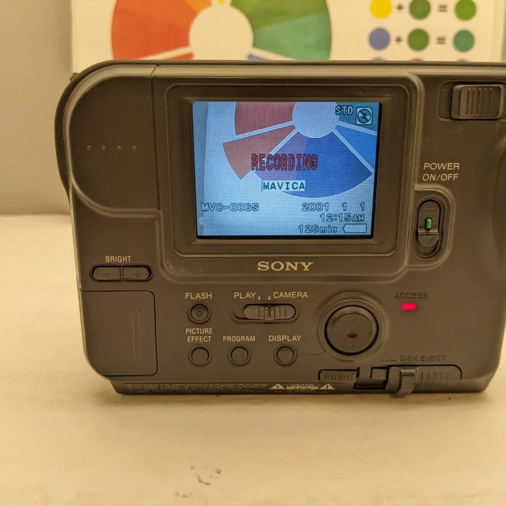 SONY Mavica MVC-FD75 Digital Still Camera w/ 10x Optical Zoom Silver USED